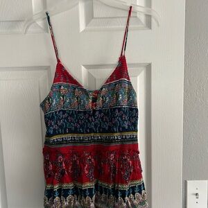 Colorful Floral Spaghetti Strap Top